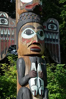 State Park Prints: USA, Alaska, Ketchikan, Totem Bight State Historical Park