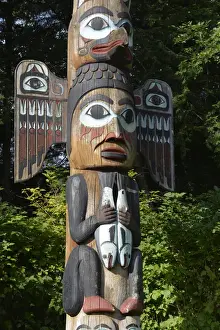Images Dated 19th August 2015: USA, Alaska, Ketchikan, Totem Bight State Historical Park