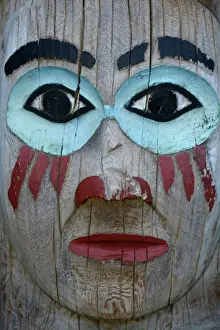 State Park Prints: USA, Alaska, Ketchikan, Totem Bight State Historical Park