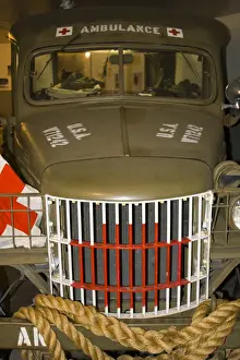 World War Ii Prints: USA, Alaska, Kodiak, WWII Ambulance at Fort Abercrombie, Dodge Half-Ton 4x4 Built in 1941