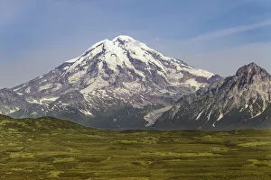 USA, Alaska, Lake Clark National Park. Aerial view of Mt. Redoubt
