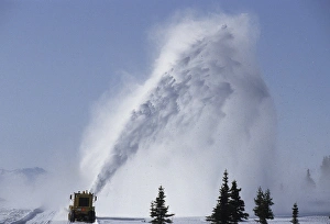Images Dated 12th December 2012: USA, Alaska, Snow Plow, Denali Park Road, Denali National Park
