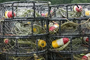 USA-ALASKA-Southeast Alaska-JUNEAU Area: TEE HARBOR / Crabbing nets / Pots'