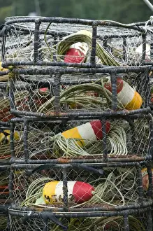 Images Dated 4th September 2004: USA-ALASKA-Southeast Alaska-JUNEAU Area: TEE HARBOR / Crabbing nets / Pots