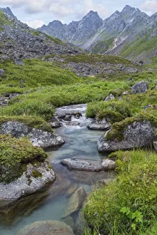 Talkeetna Mountains Prints: USA, Alaska, Talkeetna Mountains. Landscape with Archangel Creek