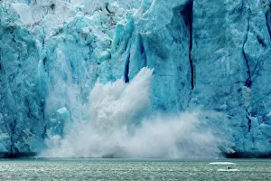 Cloudy Prints: USA, Alaska, Tongass National Forest, Tracy Arm - Fords Terror Wilderness, Icebergs