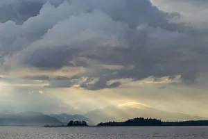 USA, Alaska, Tongass National Forest. God rays and landscape