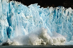 Frozen Prints: USA, Alaska, Tracy Arm - Fjords Terror Wilderness, Huge column of ice calves
