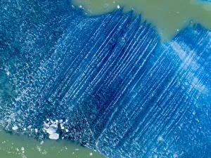 Images Dated 27th October 2018: USA, Alaska, Tracy Arm-Fords Terror Wilderness, Aerial view of floating iceberg calved
