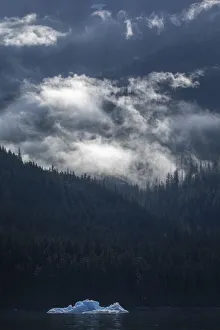 Images Dated 30th October 2018: USA, Alaska, Tracy Arm-Fords Terror Wilderness, Morning sun lights clearing mist above