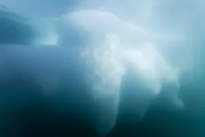 Images Dated 21st June 2008: USA, Alaska, Underwater view of iceberg floating near Blackstone Glacier in Prince