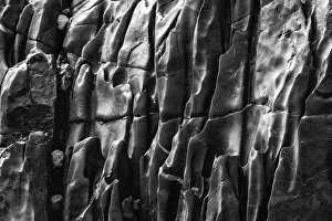 Images Dated 16th January 2021: USA, Arizona. Black and White image. Canyon wall detail, Vishnu Shist