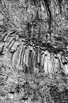 Images Dated 24th June 2020: USA, Arizona. Black and White image. Canyon wall detail, pyroclastic formation