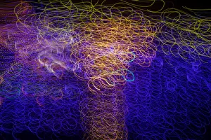 Images Dated 24th January 2021: USA, Arizona, Buckeye. Abstract of multicolored Christmas lights