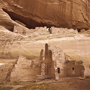 Anasazi Prints: USA, Arizona, Canyon de Chelly NM. White House Ruins can be easily visited when