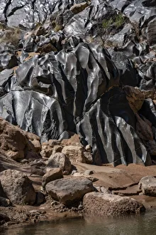 USA, Arizona. Canyon wall detail, Vishnu Shist, float trip in Grand Canyon National Park