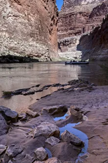 USA, Arizona. Float trip down the Colorado River, near Redwall Cavern