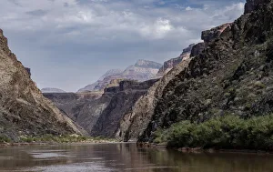 Images Dated 24th June 2020: USA, Arizona. Floating down the Colorado River surrounded by canyon walls