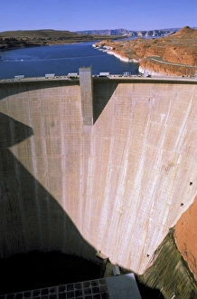 Glen Canyon Prints: USA, Arizona. Glen Canyon Dam on Colorado River