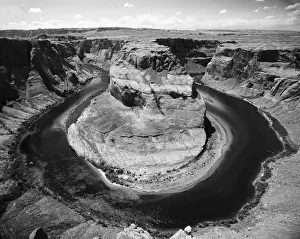 Glen Canyon Prints: Usa, Arizona, Glen Canyon National Recreation Area, Colorado River Curves at Horseshoe