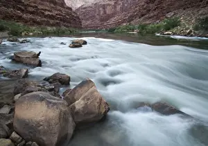 USA Arizona Grand Canyon Colorado River Float Trip Flowing River