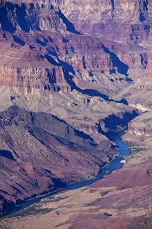 Winding Prints: USA, Arizona, Grand Canyon. The Colorado River winding through the Grand Canyon