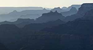 Images Dated 10th September 2010: USA, Arizona, Grand Canyon National Park, Panorama of buttes in haze from Desert View