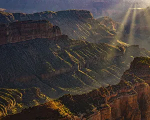 Images Dated 16th July 2020: USA, Arizona, Grand Canyon National Park. North Rim of Grand Canyon at sunrise