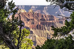 Overview Prints: USA, Arizona, Grand Canyon National Park. Landscape from North Rim of Bright Angel Point