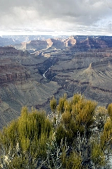 Images Dated 5th January 2007: USA, Arizona, Grand Canyon National Park. Grand Canyon in winter, as seen from Pima Point at sunset