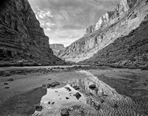 Boating Prints: USA Arizona Grand Canyon North Canyon Reflection