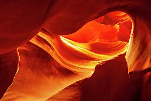 Slot Canyon Prints: USA, Arizona, Lake Powell Navajo Tribal Park. Slot canyon in Lower Antelope Canyon