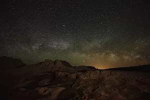 USA, Arizona. The Milky Way and desert at night