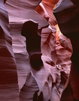 USA, Arizona, Navajo Tribal Park, Erosion of Navajo Sandstone by water has resulted