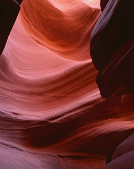 Landform Prints: USA, Arizona, Navajo Tribal Park, Erosion of Navajo Sandstone by water has resulted