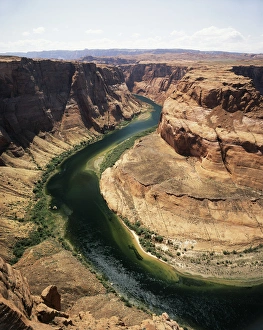 Terrain Prints: USA, Arizona, Page, Horseshoe Bend on Colorado River, Glen Canyon National Recreational