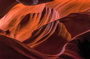 Images Dated 13th November 2008: USA, Arizona, Paige. Rock patterns in Antelope Canyon