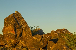 Images Dated 17th February 2015: USA, Arizona, Painted Rock Petroglyph Site. Rocks covered with petroglyphs. Credit as