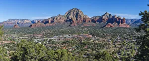 Images Dated 11th August 2020: USA, Arizona. Panoramic view of Sedona