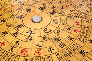 Images Dated 10th February 2017: USA, Arizona, Phoenix. Characters on Chinese calendar