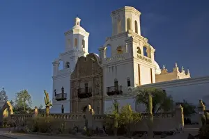 Images Dated 30th April 2009: USA, Arizona, Pima County. San Xavier del Bac Mission near Tucson