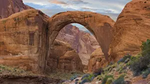 Images Dated 13th November 2013: USA, Arizona. Rainbow Bridge arch in Glen Canyon National Recreation Area. Credit as