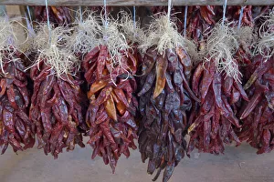 Hang Prints: USA, Arizona, Sedona, Hanging dried chili peppers