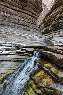 Deep Prints: USA, Arizona. Small waterfall in Matkatamiba Canyon, Grand Canyon National Park