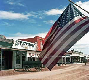 Tomb Stone Prints: USA, Arizona, Tombstone. Allen Street, where most of the historic buildings of the town