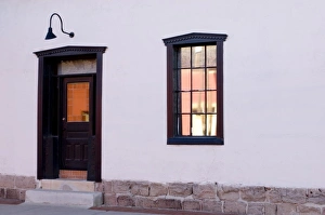 Stucco Prints: USA, Arizona, Tucson. Black door