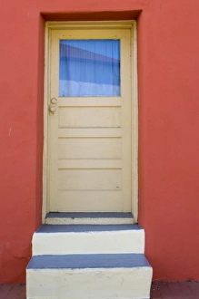 Stucco Prints: USA, Arizona, Tucson. Doorway detail
