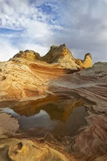 Images Dated 30th November 2018: USA, Arizona, Vermilion Cliffs National Monument. Striations in sandstone formations