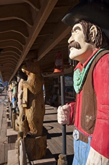 USA, Arizona, Williams. Rt. 66 Town, Western-Themed Wood Sculptures