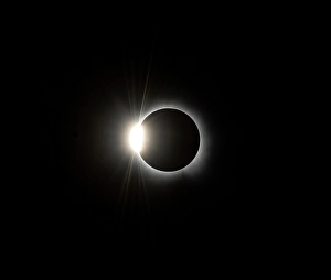 Images Dated 12th November 2024: USA, Arkansas. The Total Solar Eclipse of April 8, 2024, The Diamond Ring Effect